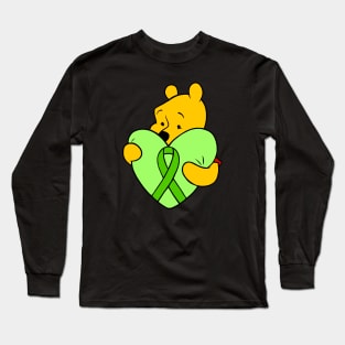 Yellow bear hugging green Awareness ribbon Long Sleeve T-Shirt